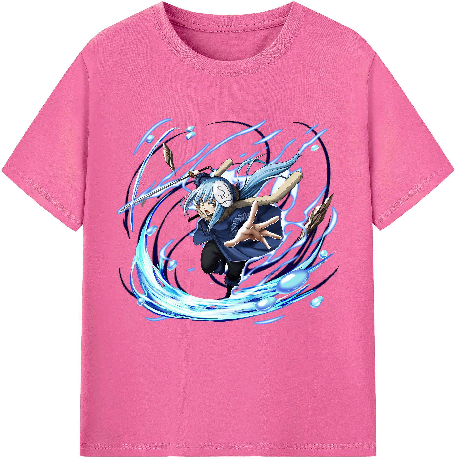 （画像用） 転スラ Regarding Reincarnated to Slime レディースカジュアルプリントTシャツ（綿100％）